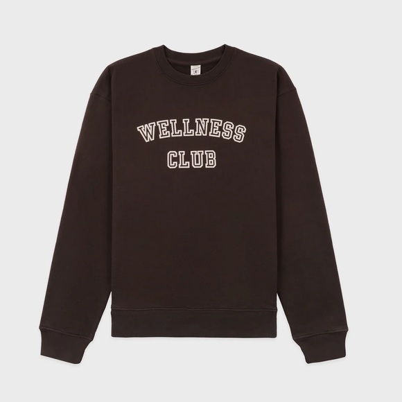 Sporty & Rich Wellness Club Flocked Crewneck - Picture 8 of 9